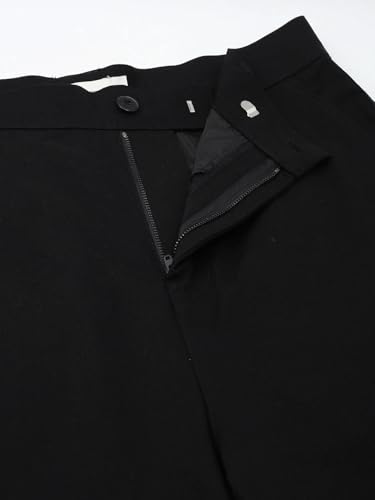 Relaxed Fit Solid Mid Rise Trouser