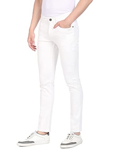 U.S. POLO ASSN. Men's Slim Mid Rise Jeans (UDJC0071_White_34)