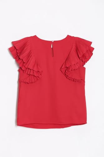 Allen Solly Girls Red Solid Casual Top