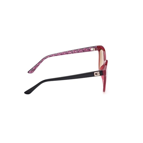 Guess 100% UV protecetd | Mirrored | Large | Full Rim | Oval | Frame: Purple | Lens: Brown