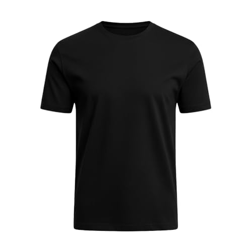 Khakey Men’s Cotton T-Shirt Pack of 4 | Round Neck Half Sleeve Plain T Shirt for Men | 100% Pure Cotton Regular Fit Casual Wear | Bio Wash