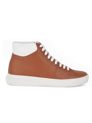 Carlton London Women Tan Comfortable Lace-Up Snakeer with Heels, for for Casual, Walking & Daily Use (38)