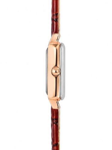 Anne Klein Women's AK-5620RGBY Analog Watch with Leather Band