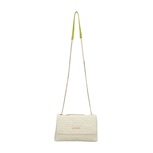 Caprese Aimee Medium Quilted Faux Leather Sling Bag for Women with Adjustable Shoulder Strap & Multi-Compartment | Stylish Crossbody Handbag for Special Occasions Magnetic Button Closure (Alpine Oat)