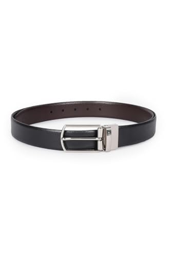 Men Black Textured Formal Belt