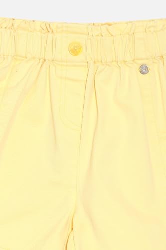 Allen Solly Girls Yellow Solid Regular Fit Shorts