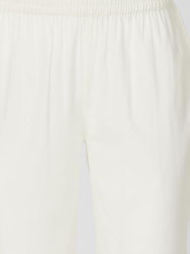 Max Women Embroidered A-line Kurta Set (White_M)