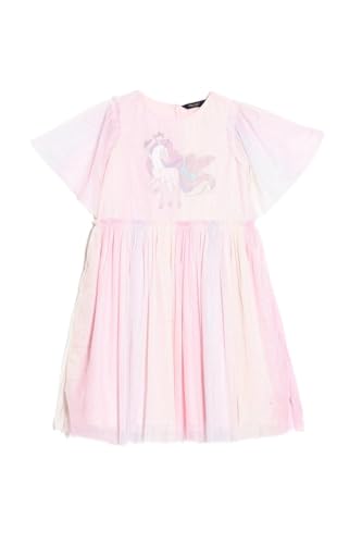 Allen Solly Girl's Cotton Modern Below The Knee Dress (AGDRKRGFT15075_Pink