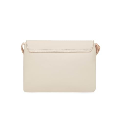 Lavie Candy Synthetic Zipper Closure Women's Sling Bag (OFF WHITE, MEDIUM)