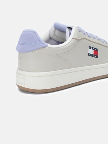 Solid Beige Leather Sneakers