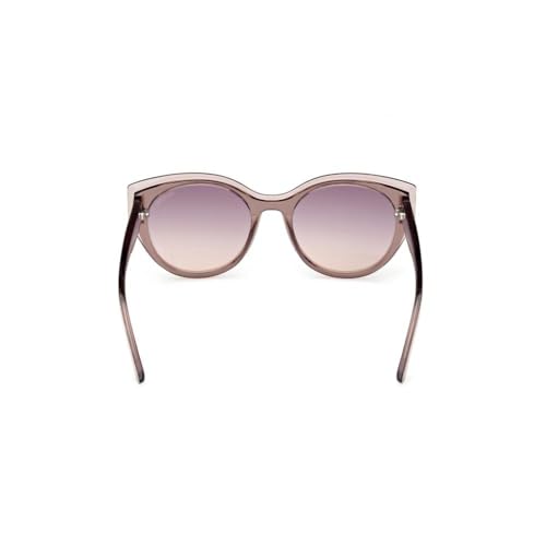 Guess sunglasses| 100% UV protected | Gradient | Full Rim | Oval | Women | Medium | Shiny Crystal Beige Polycarbonate Frame | Gradient Mirror-Violet Lens