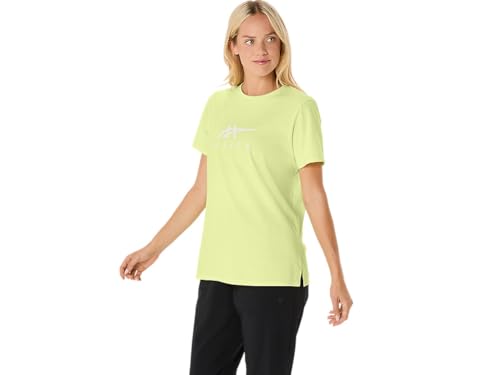 ASICS Womens Huddle Yellow Training CORE Stripe Graphic TEE - XS (2032D151.751)