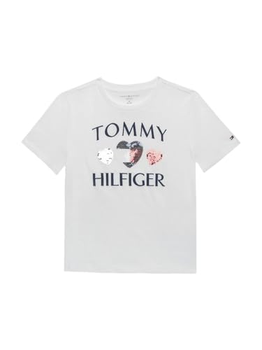 Girls Graphic Regular Fit Cotton T-Shirt White