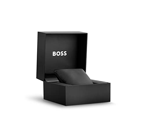 BOSS Taper Qtz Fashion Chrono Black Tonneau Dial Men's Watch|Black Leather Material|Black Color Band - 1514085