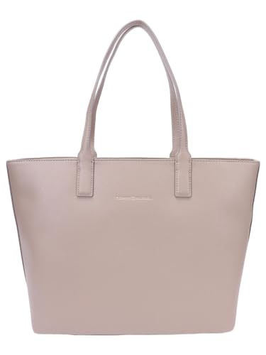 Tommy Hilfiger Solid Beige Pu Tote Bag