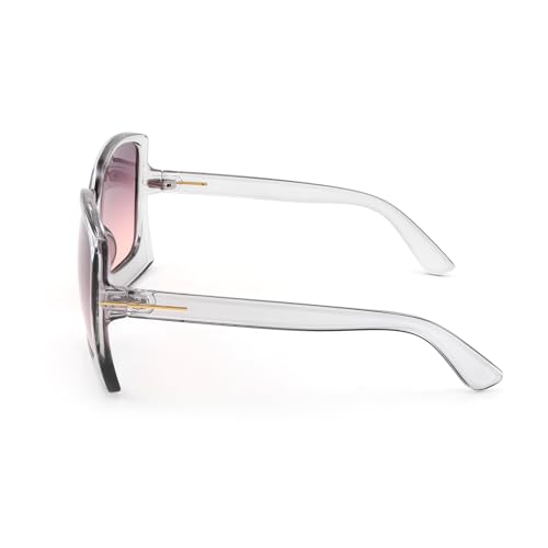 Karsaer Oversized Retro Square Round Women Non-Polarized Sunglasses Large Frame Vintage Women Shades K7075, Pink