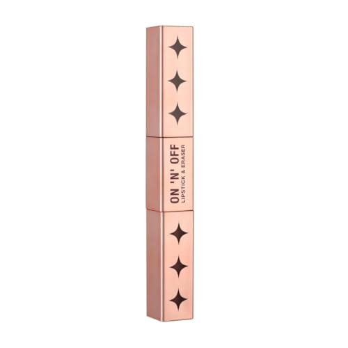 Typsy Beauty ON 'n' OFF Lipstick & Eraser | 12 Hr Stay Creamy Matte Formula (Cinnamon Pink) | Smudge & Transfer Proof | Nourishing Remover Oil & Leave-On Mask | Vegan | 8 shades | 2.5 ml x 2.5 ml