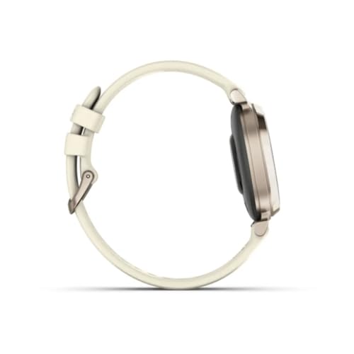 Garmin Lily 2, Small and Stylish Smartwatch, Hidden Display, Patterned Lens, Up to 5 Days Battery Life, Coconut Cream Gold