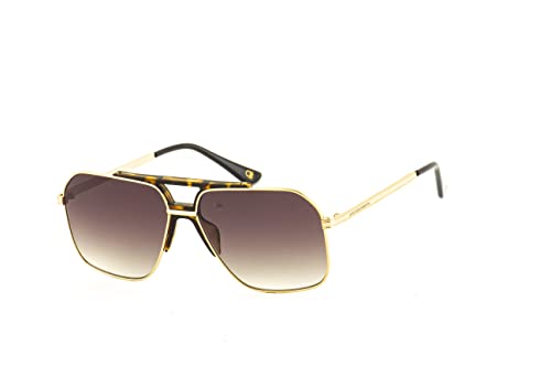 UNITED COLORS OF BENETTON Brown lens with gradiant square sunglass golden brown textured frame