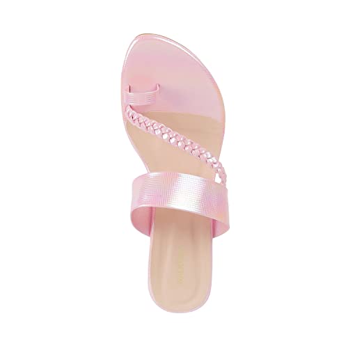 Walkway Women Pink Block Heel Sandal UK/7 EU/40 (32-171)