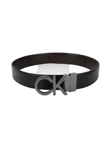 Calvin Klein Textured Black Leather Classic Belt
