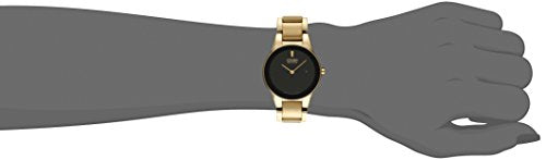 Citizen Stainless Steel Eco-Drive Analog Black Dial Women Watch-Ga1052-55E, Gold Band