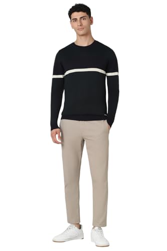 Van Heusen Men Green Patterned Crew Neck Sweater