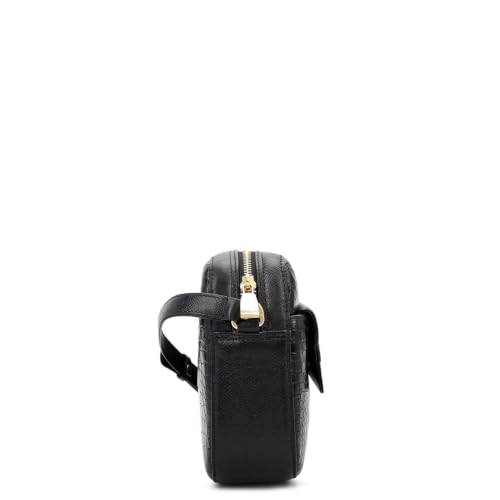 Da Milano Leather Sling Bag for Women - Black