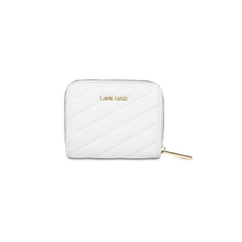 Lavie Zipper Diagonal PU Women's Casual Wear Wallet (White, Small)