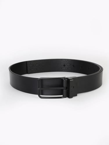 Calvin Klein Logo Patterend Black Classic Belt