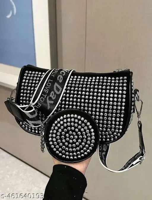 cheryl casual rhinestone sling bag