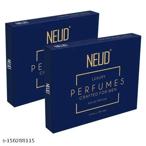 NEUD Luxury Perfume Gift Set 6 x 10 ml for Men | Wolf Immortal Rebel Opium Seducer Authority | Eau De Parfums | Amber, Vanilla, Citrus, Aquatic, Cedar, Sandalwood Scent | Long Lasting Fragrance EDP Set-Pack of 2