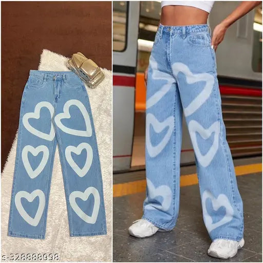 Baggy Jeans,Beautiful Heart Shape Premium Denim
