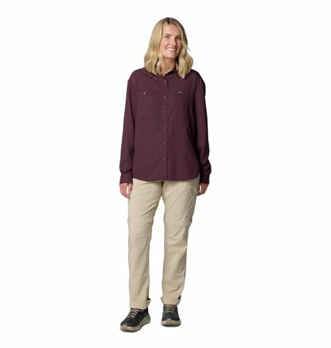Columbia Womens Silver Ridge Utility Long Sleeve Shirt, Moonvista, S