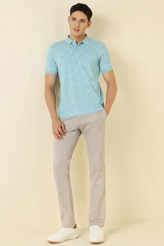 Allen Solly Men's Regular Fit T-Shirt (ASKWQRGFS02843_Light Blue
