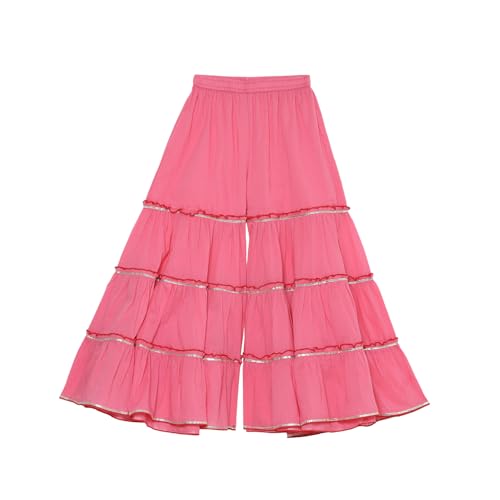 Biba Girl's Cotton Kurta, Bottom, Dupatta (KWPAISLEY6394SS25PNK_Pink