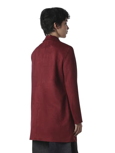 ONLY Women's Solid Regular Fit Maroon Coat