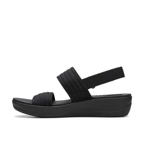 Clarks womens Arla Stroll, Black Textile, 6.5 UK