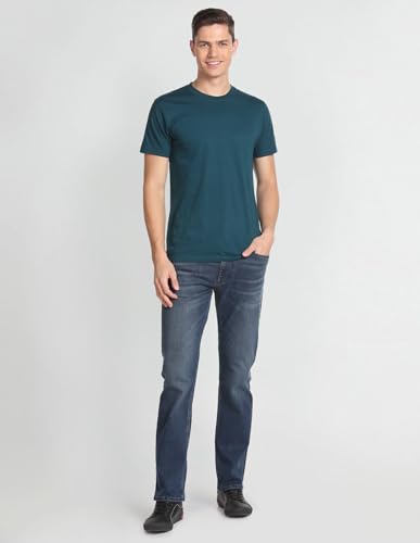 U.S. POLO ASSN. Men's Slim Straight fit Cotton Jeans (UDJEN0758_Blue_36)