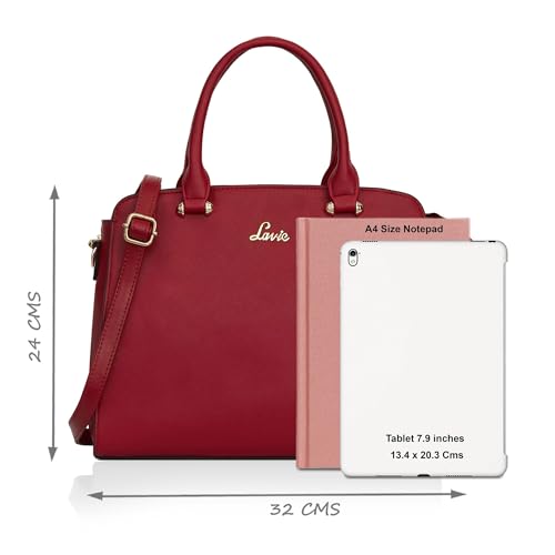 Lavie Women's Ushawu Medium Satchel Bag for Women | Satchel Handbag for Work | Ladies purse | Stylish Shoulder Bag | Gift for Women