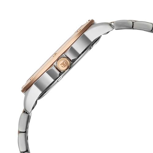 Titan Glamour Quartz Analog with Date White Dial Two Toned Stainless Steel Strap Watch for Women