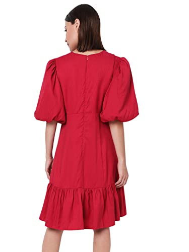 VERO MODA Women Regular Fit Dress(299551701_Granita_XS)