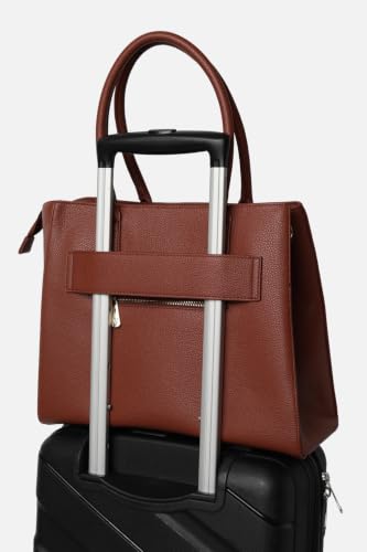 Women Brown Textured Casual Tote Bag