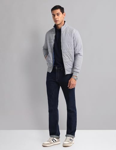 AD by Arvind Grey High Neck Reversible Jacket