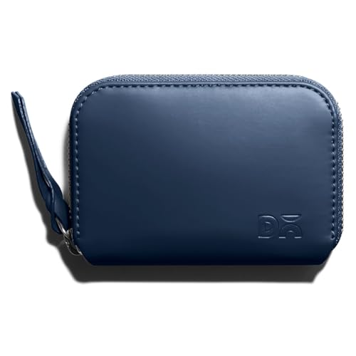 DailyObjects Ultramarine Blue Zipper Slim Card & Coin Wallet | Made with Vegan Leather Material | Carefully Handcrafted | Coin Pocket