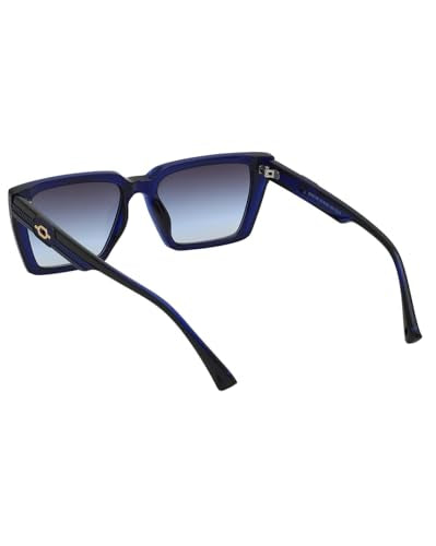 Carlton London Blue Toned with UV Protected Rectangle Sunglass for women