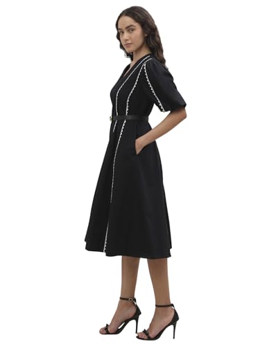 VERO MODA Womens Midi Dress Black