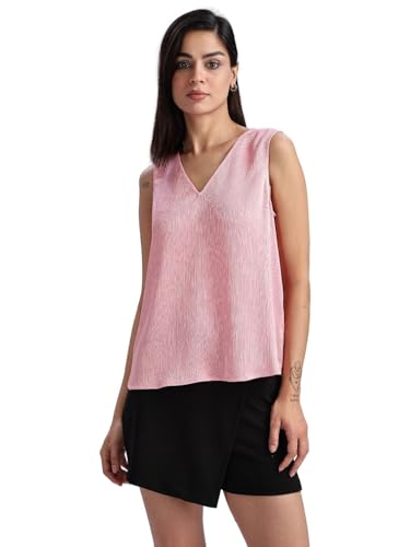 Calvin Klein Jeans Regular Fit Polyester V-Neck Top