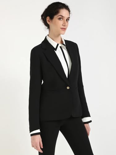 Tommy Hilfiger Women's Slim Blazer (S25HWOT013-38_Black
