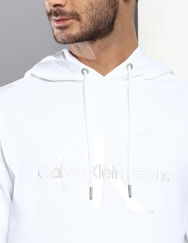 Calvin Klein Mens White Solid Sweat Shirt (XXL)